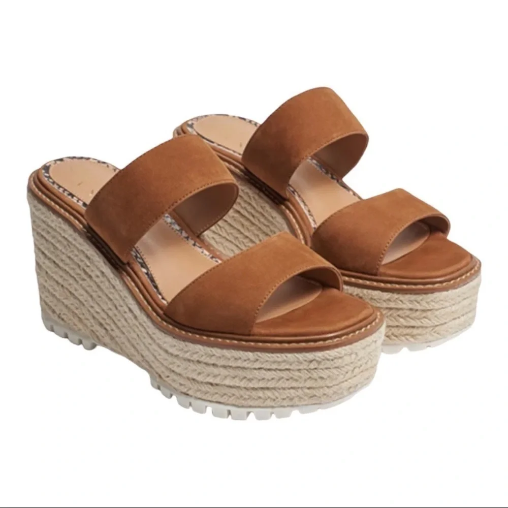 Sam Edelman Luca Espadrille Platform Wedges Sandals Size 10